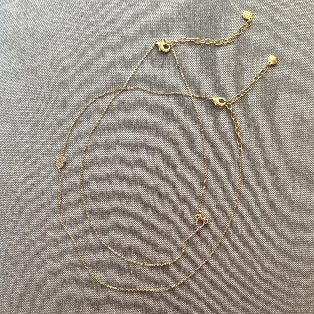 Bauble Bar Mickey & Minnie Necklaces